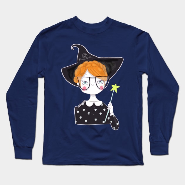 red hair witch Long Sleeve T-Shirt by violinoviola